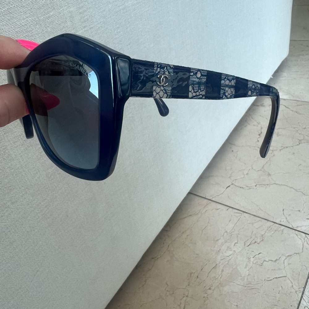 Blue Chanel Sunglasses AUTHENTIC - Picture 5 of 12